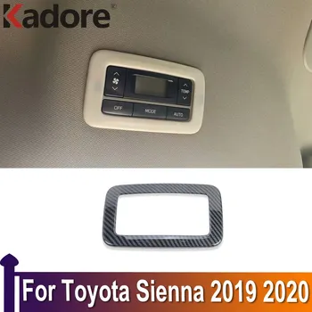 Аксессуары для интерьера Toyota Sienna 2019 2020 Переключатель регулировки кондиционера Отделка крышки Стайлинга автомобилей ABS Углеродное волокно