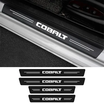 4шт для Chevrolet COBALT 2021 2020 2019 2018 2017 - 2005 Авто крышка из углеродного волокна Автомобильная накладка Дверной порог Наклейки на порог